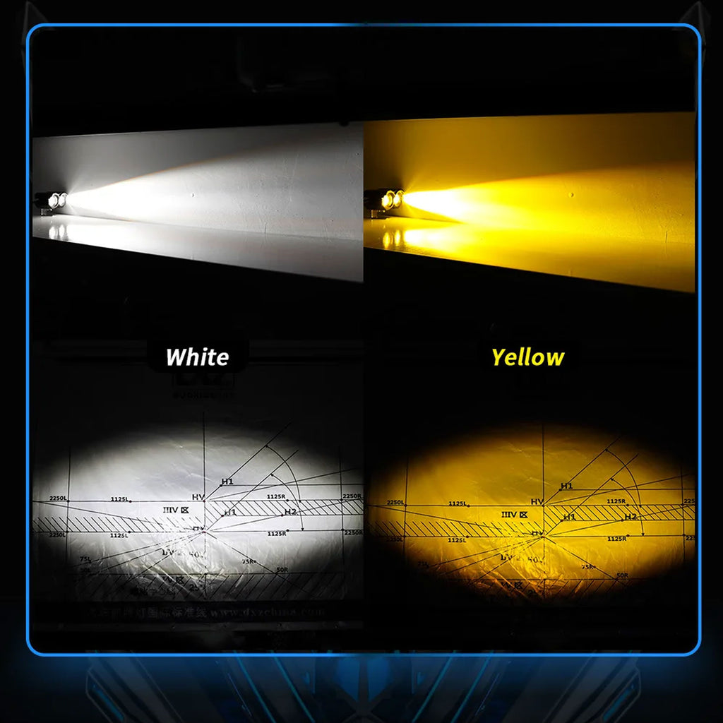 Universal Dual Color Motorcycle LED Headlight Projector Lens JM-40W_6