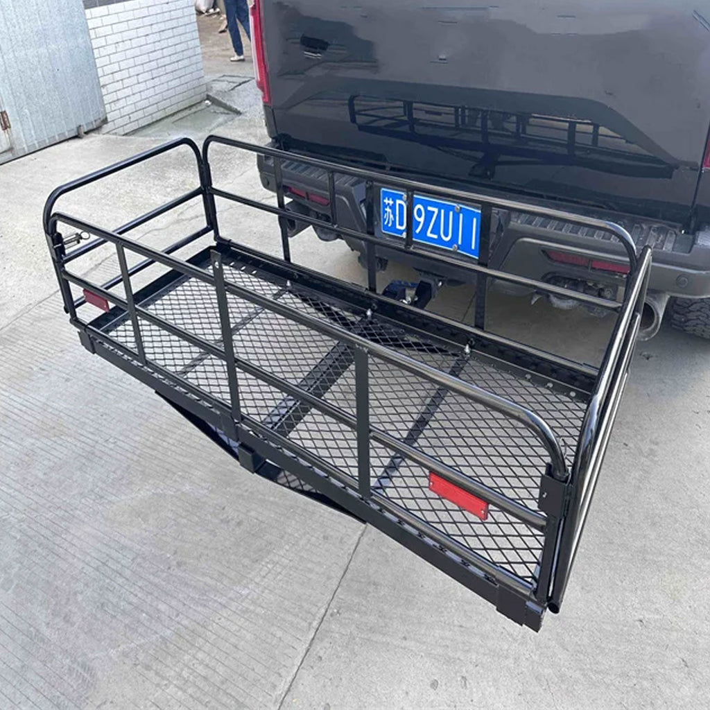 Fold Up Hitch Cargo Carrier Heavy Duty 60"x24"x14" Rack_7