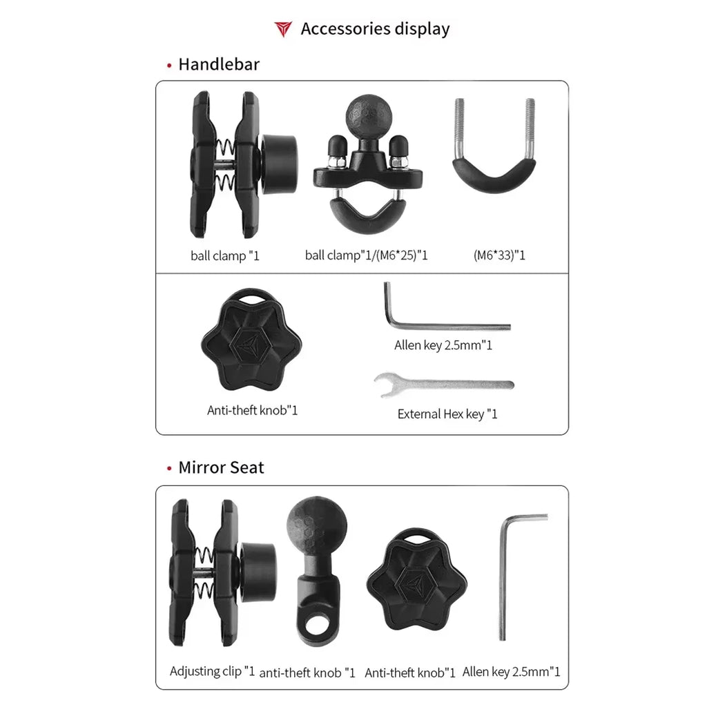 Motorcycle Universal Phone Holder Anti-Vibration Mount Without Charger_10