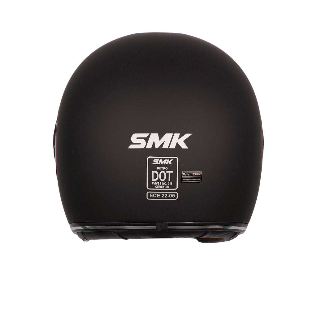 SMK Retro Solid Full Face Helmet Matte Black MA 230_6