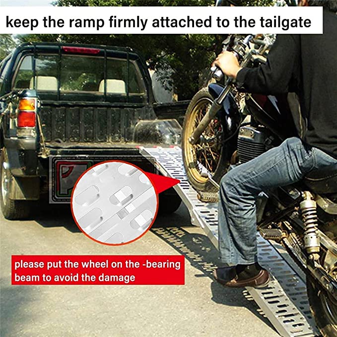 2PC Aluminum Loading Ramps with Easy Rubber Handle AK-80401_2