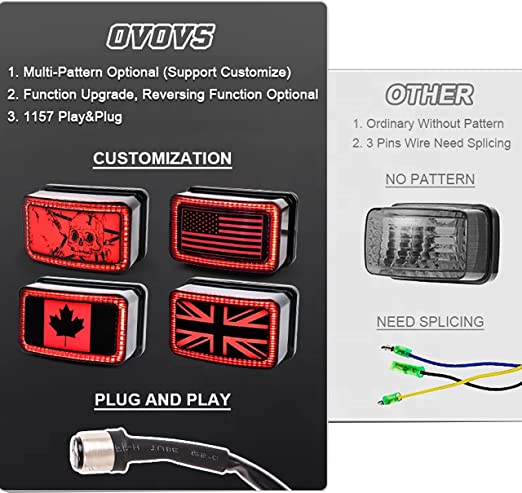 White Halo Smoker YFM ATV LED Tail Light_3