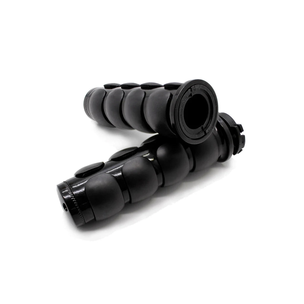 مقابض يد مطاطية مريحة لمقود الدراجة النارية مقاس 7/8 بوصة مع سدادات طرفية للمقود - 817118