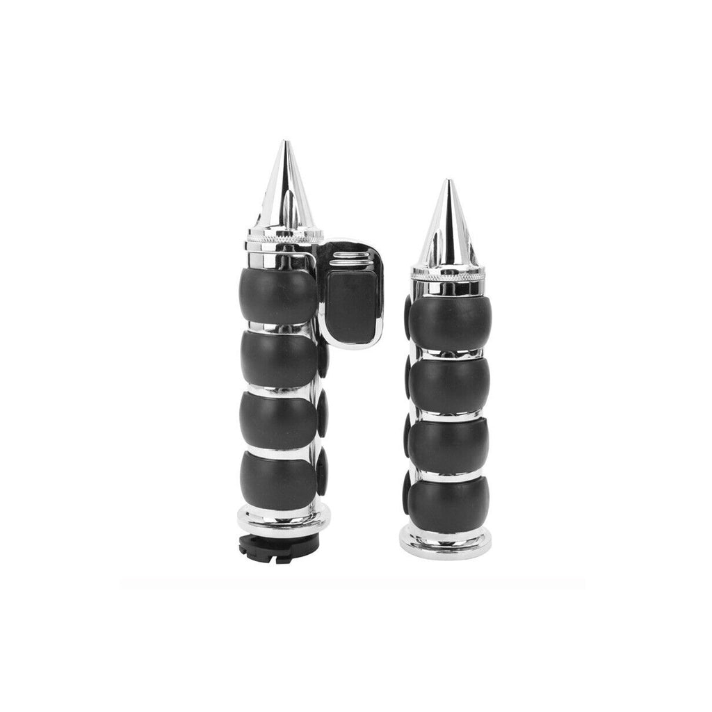 مقابض يد من سبائك الألومنيوم  لمقود الدراجات النارية مقاس 1 بوصة لدراجات هارلي ديفيدسون باللون الأسود/الكروم - 817121