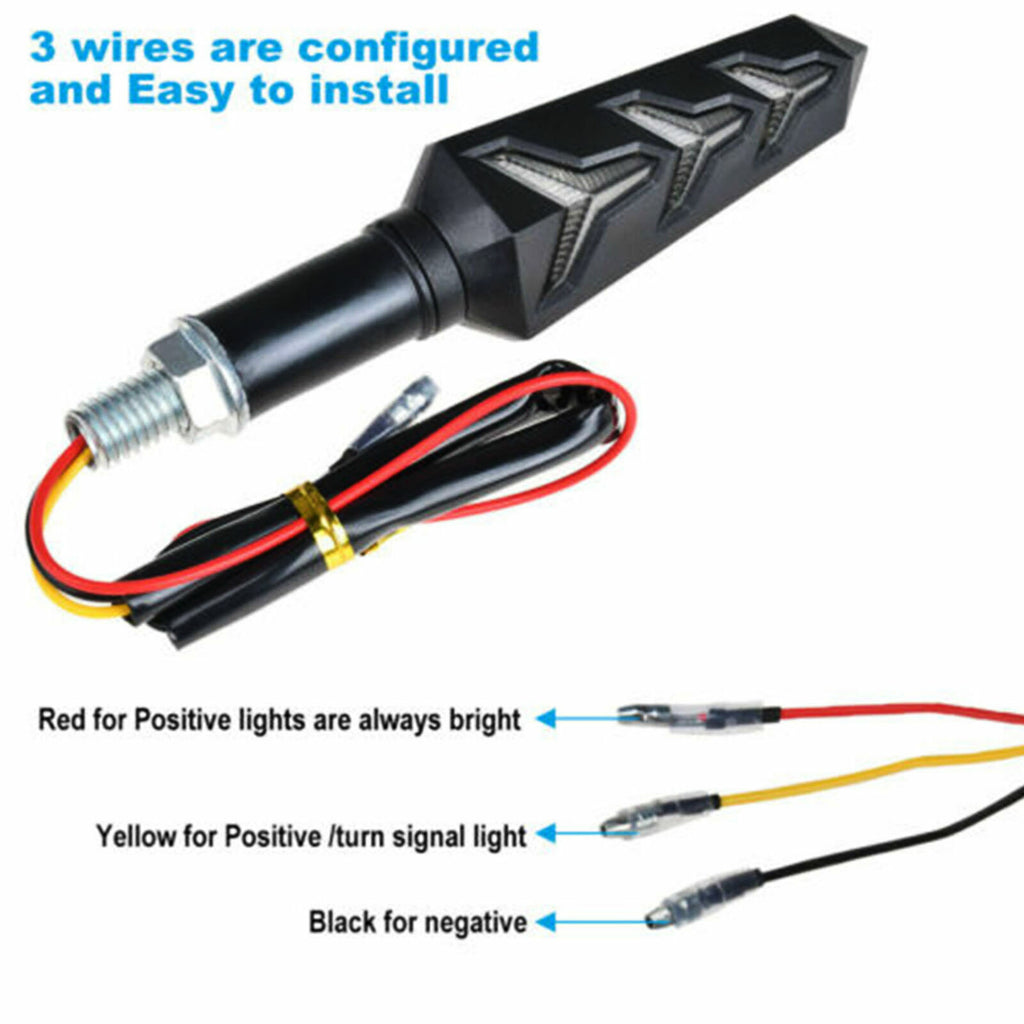 4 PCS Motorcycle Indicators Flowing Turn Signal Lights_4