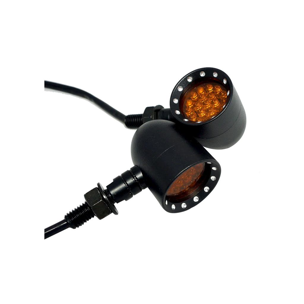 2 من مؤشرات الدوران LED للدراجات النارية مع إشارات وامضة رصاصية - 819817