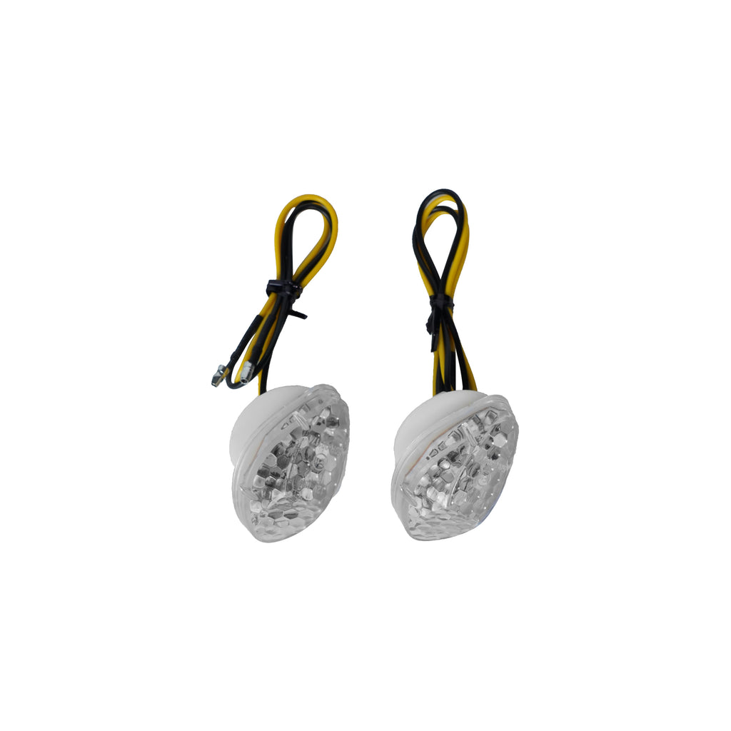  زوج من مؤشرات الدوران LED الشفافة المدمجة لدراجات هوندا النارية - 819821