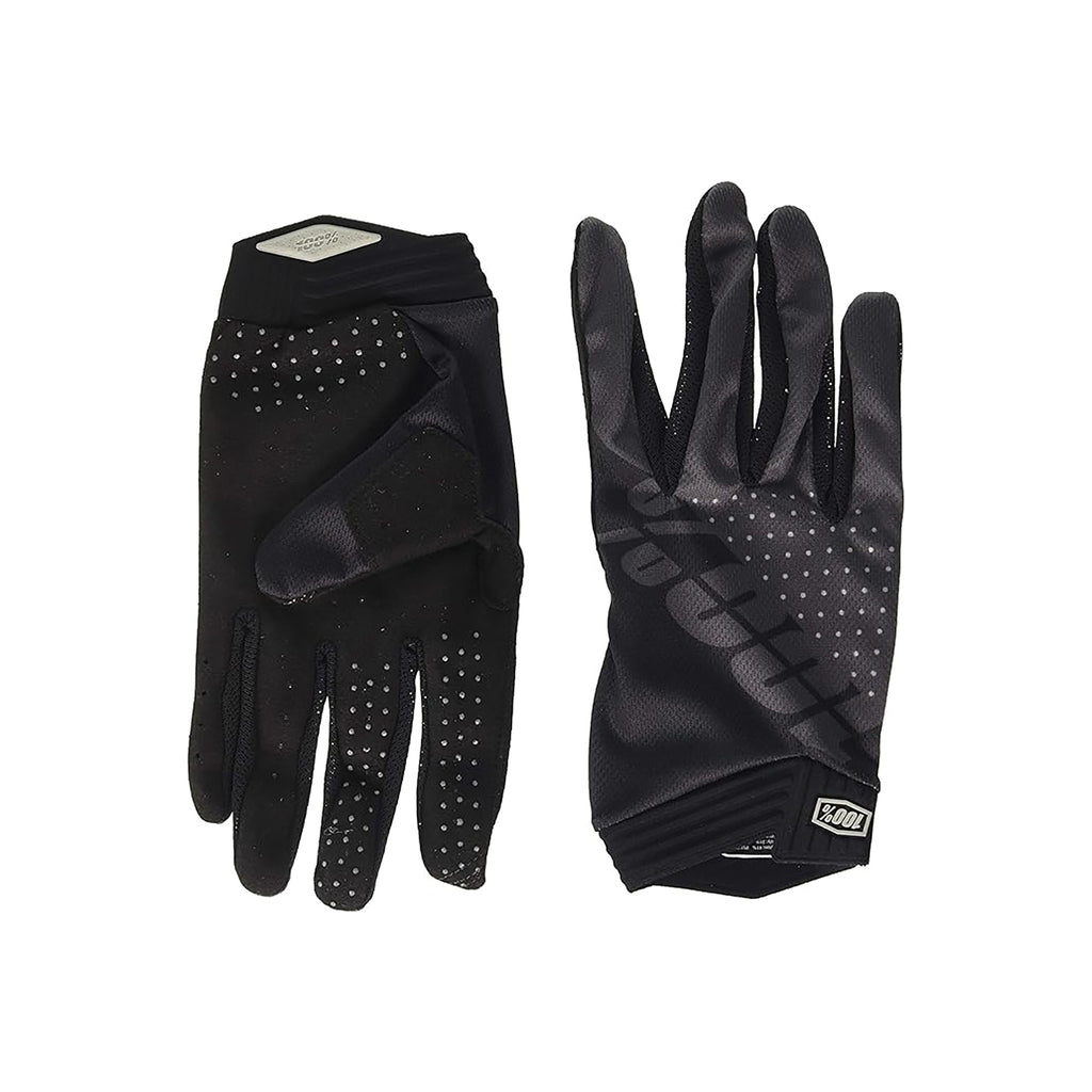 100% iTRACK Motorcycle Safety Gloves Black/Charcoal MD_3