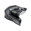 IBK Off Road Motorcycle Motocross Helmet with Glass, Matte Gray/Black - 835609_1