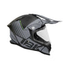 IBK Off Road Motorcycle Motocross Helmet with Glass, Matte Gray/Black - 835609_2