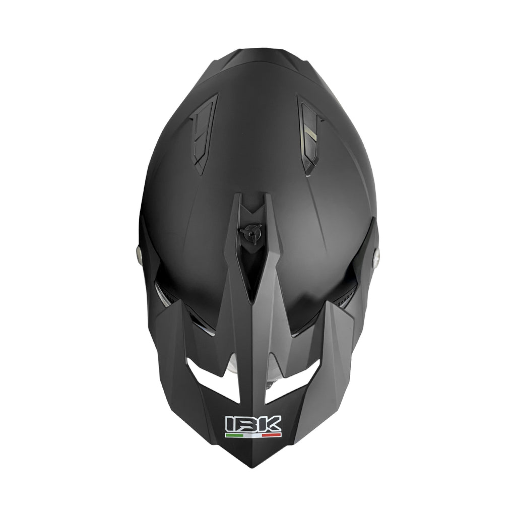 IBK Off Road Motorcycle Motocross Helmet with Glass & Matte Black - 835610_6