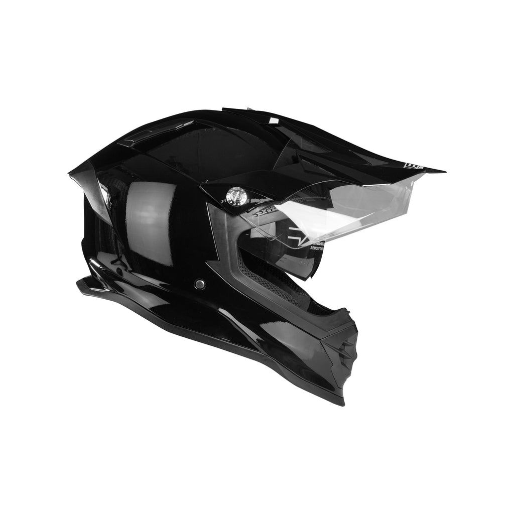 خوذة إيبك موتوربايك ريسينج IBK Motorbike  موتوكروس أدفنتشر باللون الاسود اللامع – 835611