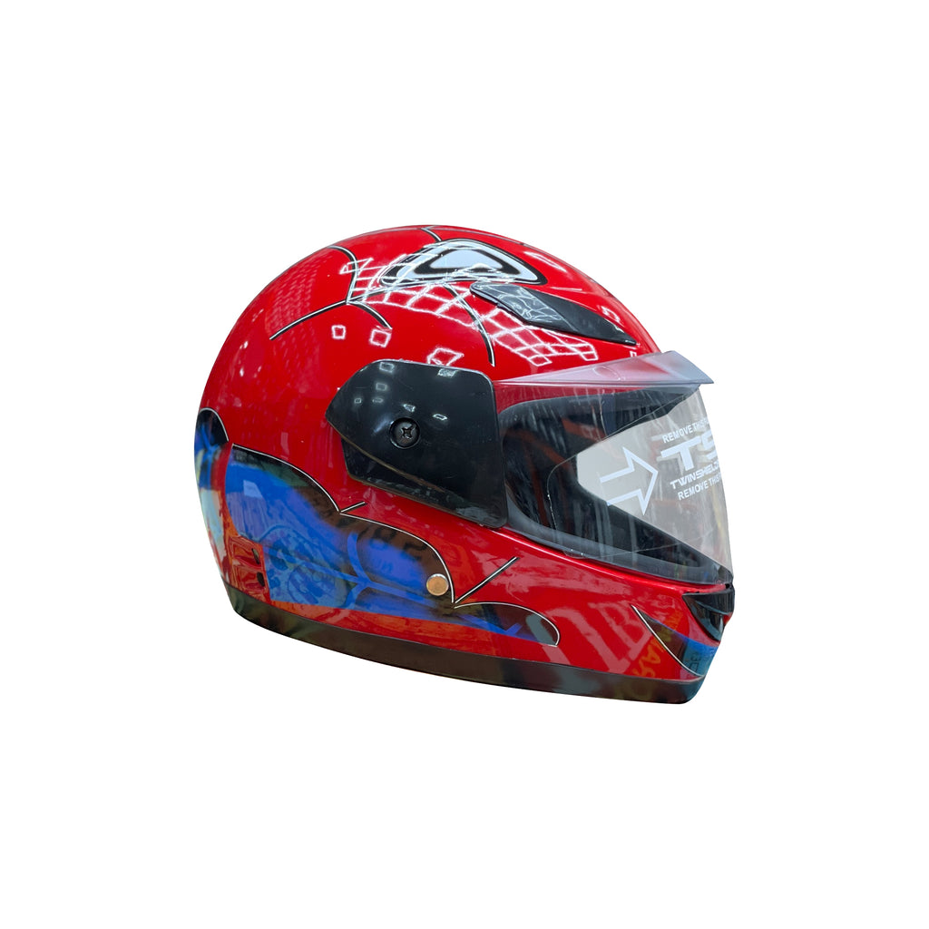 Children Full Face Helmet Red Spiderman Cartoon_2