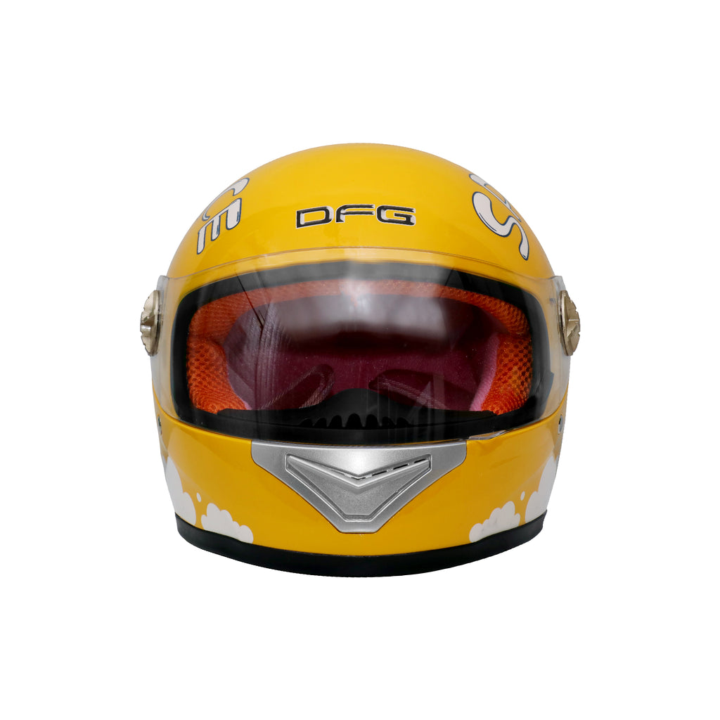 KIDS FULL FACE SAFTEY HELMET 836579 (YELLOW)