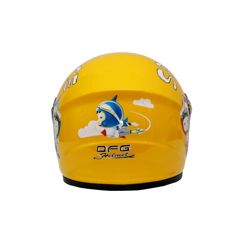 خوذة الحماية للأطفال للوجه كامل  باللون الاصفر -  836579 