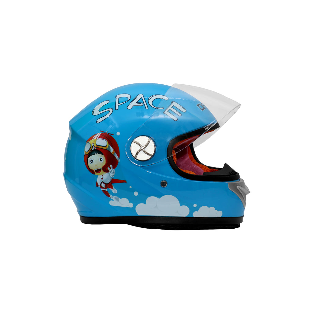 Kids Full Face Blue Helmet 