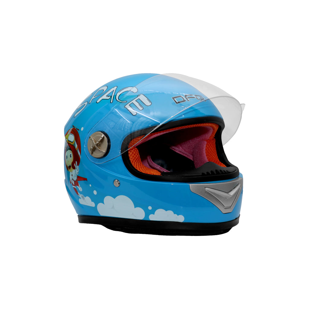 Kids Full Face Blue Helmet 