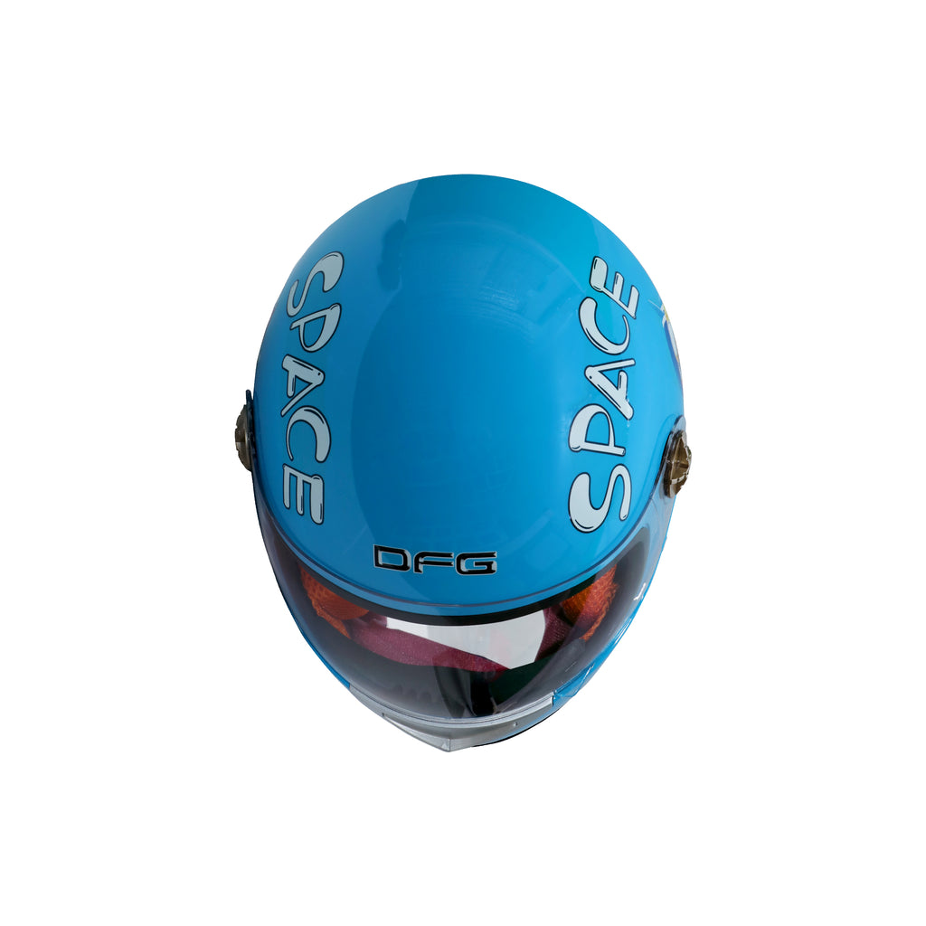 Kids Full Face Blue Helmet 