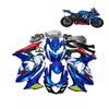غطاء هيكل  كامل لدراجة سوزوكي Suzuki Fairing Fit 600/750 GSXR1000 2009-2016 باللون الأزرق / الأحمر - 839411