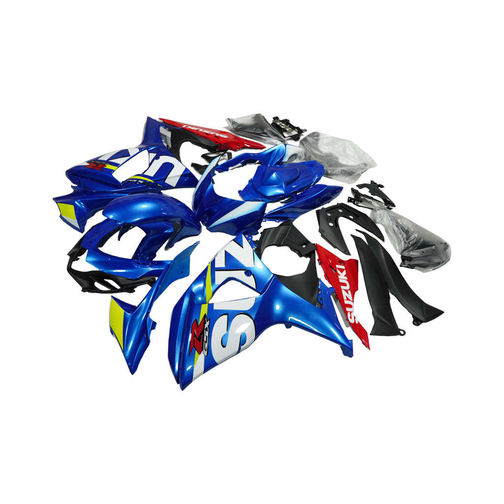 غطاء هيكل  كامل لدراجة سوزوكي Suzuki Fairing Fit 600/750 GSXR1000 2009-2016 باللون الأزرق / الأحمر - 839411