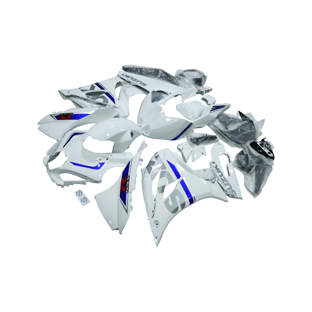 طقم هيكل  كامل أبيض لـدراجة سوزوكي  GSXR1000 2017-2022، أغطية بديلة كاملة للدراجة النارية - 839418