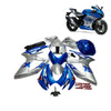 طقم أغطية كامل لهيكل دراجات سوزوكي GSXR600/750 موديل 2006-2007 باللون الأزرق الفضي الأسود - 839430