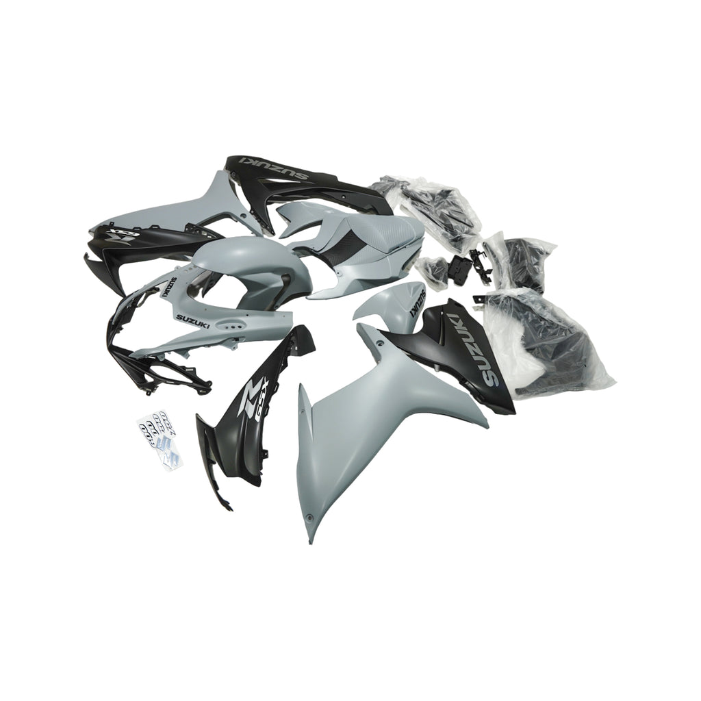 طقم أغطية بلاستيكية كاملة لهيكل دراجة سوزوكي GSXR600/750 2011-2022 باللون الأسود والفضي - 839442