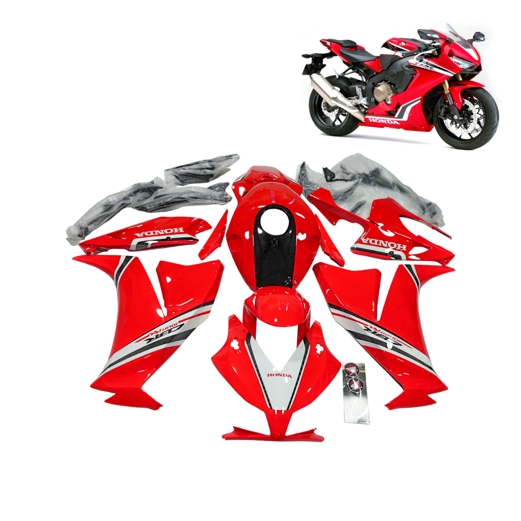 هيكل الدراجة النارية هوندا CBR1000RR 2012-16 بحقن بلاستيك ABS باللون الأحمر الساطع والأسود - 839464