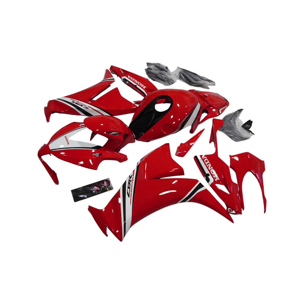 هيكل الدراجة النارية هوندا CBR1000RR 2012-16 بحقن بلاستيك ABS باللون الأحمر الساطع والأسود - 839464