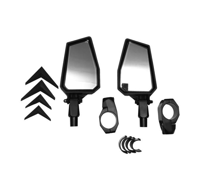 Pair of UTV Side Adjustable/Foldable Rearview Mirror Black_1