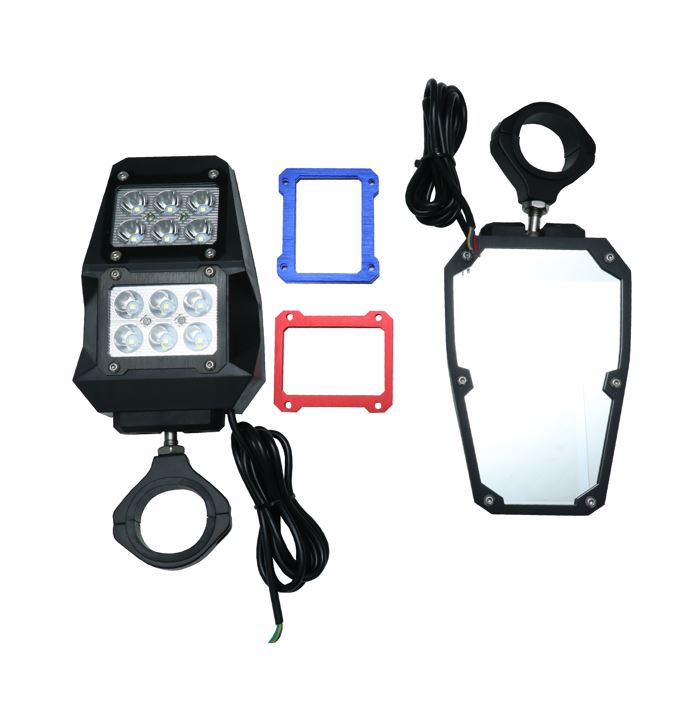 Pair of Universal Fit UTV Rear View Side Mirror For Polaris RZR XP1000 846050_2