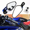 Universal Motorcycle Aluminum Rearview Side Mirror Handle Bar Ends_2