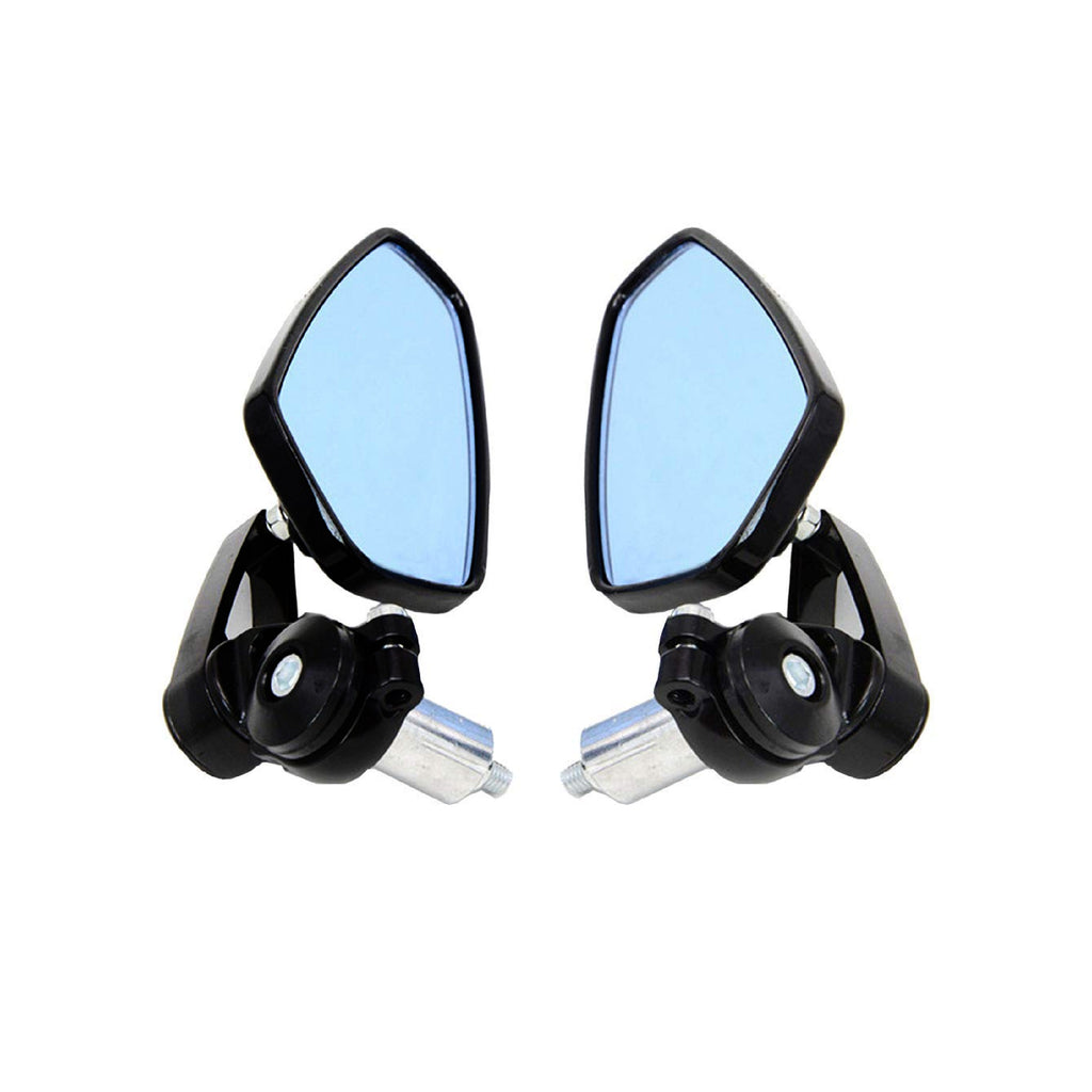 Universal Motorcycle Aluminum Rearview Side Mirror Handle Bar Ends_3