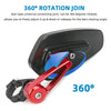Universal Motorcycle Aluminum Rearview Side Mirror Handle Bar Ends_6