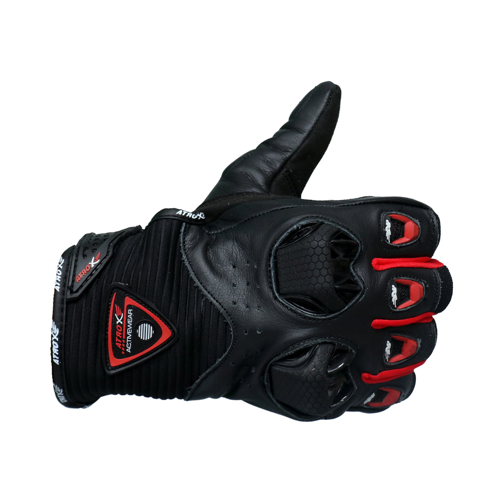 ATROX AT- 4147 Motorcycle Riding Full Finger Leather Gloves_3