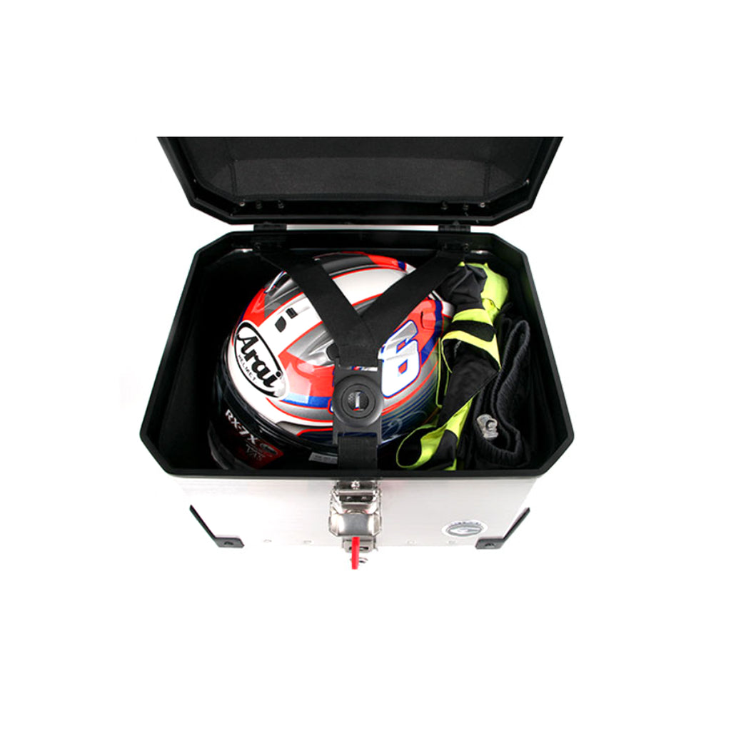 صندوق تخزين الذيل العلوي للدراجة النارية مع جيوب مقسمة داخلية سعة 45 لترًا من COOCASE QJ-J2 - 855509