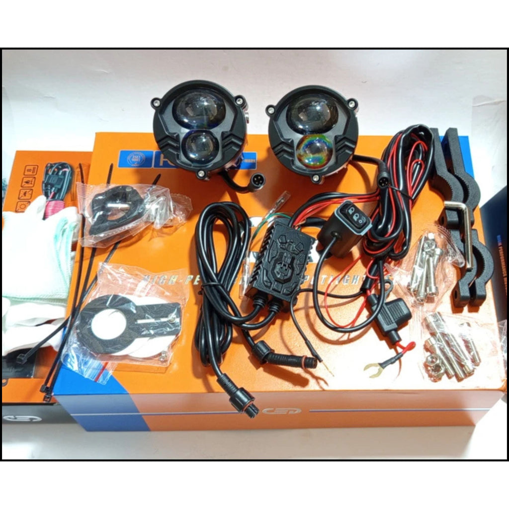 DXY-JRY Dual Color Motorcycle LED Fog Lights_5