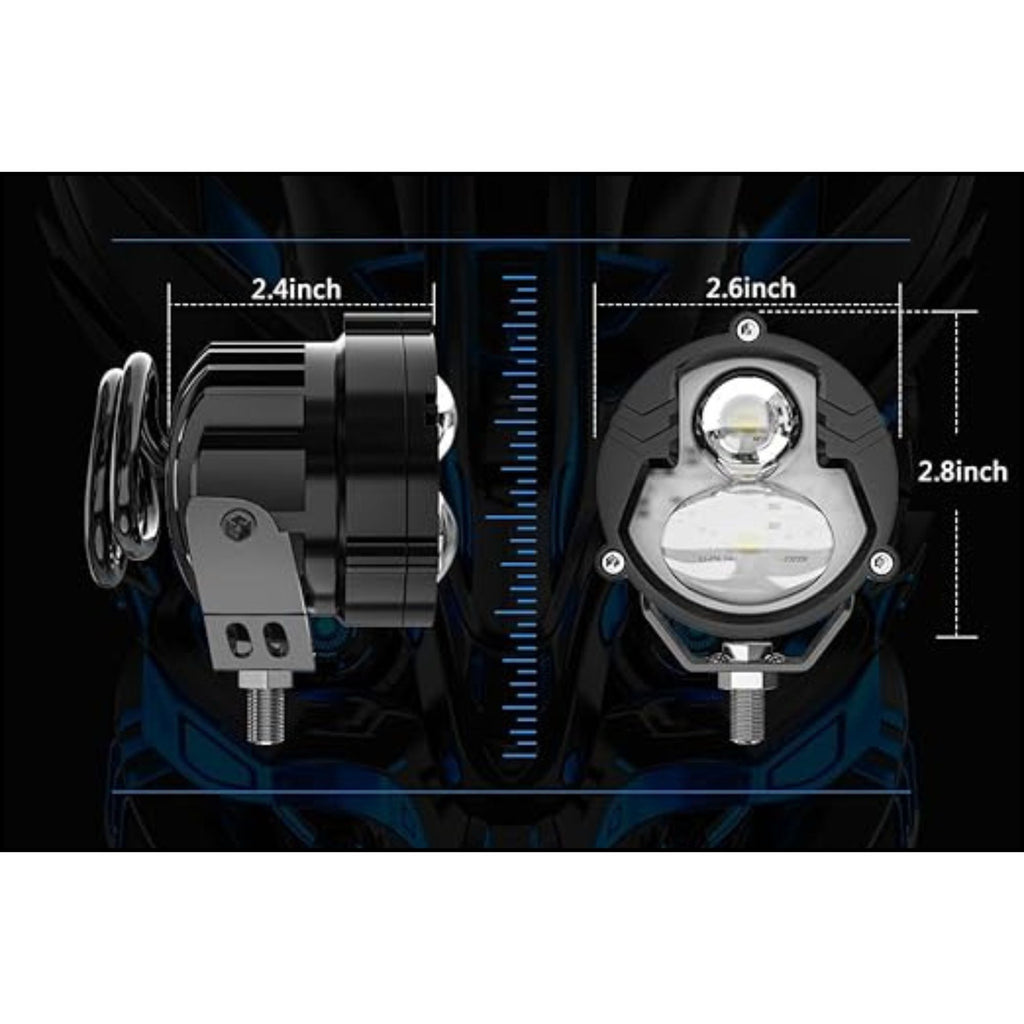 DXY-JRY Dual Color Motorcycle LED Fog Lights_6