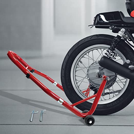 Motorcycle Stand Rear Wheel Lift Swingarm Paddock Stands Red_3