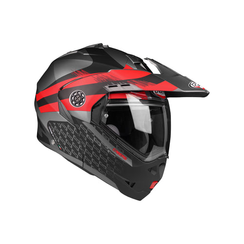 خوذة كابرج تورماكس أكس سراب CABERG TOURMAX X SARABE  القابلة للطي باللون الأسود المطفي والأحمر-  870276