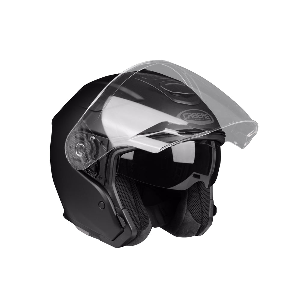 CABERG FLYON II Matte Black Open Face Motorcycle Helmet - 870289