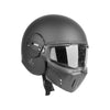 CABERG GHOST X FIBERGLASS 17 Futuristic Open Face Helmet with Goggle Visor_1
