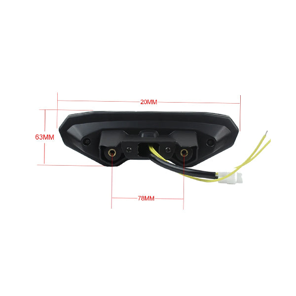 ضوء خلفي مدمج  لإشارة الدوران والفرامل للدراجة النارية LED لـ Yamaha MT09 Tracer - 871329