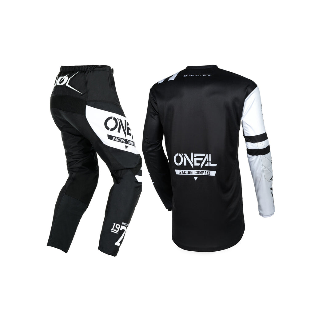 ONEAL Motorcycle Jersey & Pant Suit Black/White- 872373_2