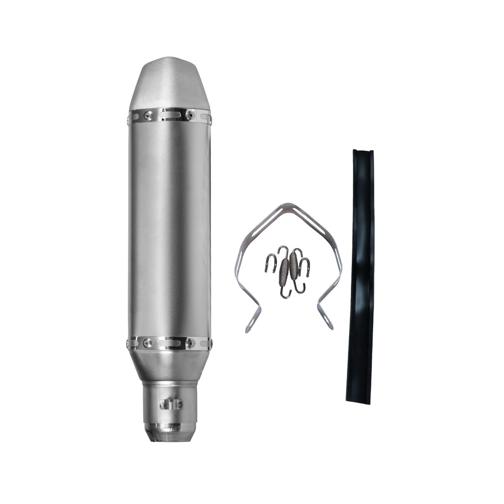 Exhaust Muffler Carbon Fiber silver_6