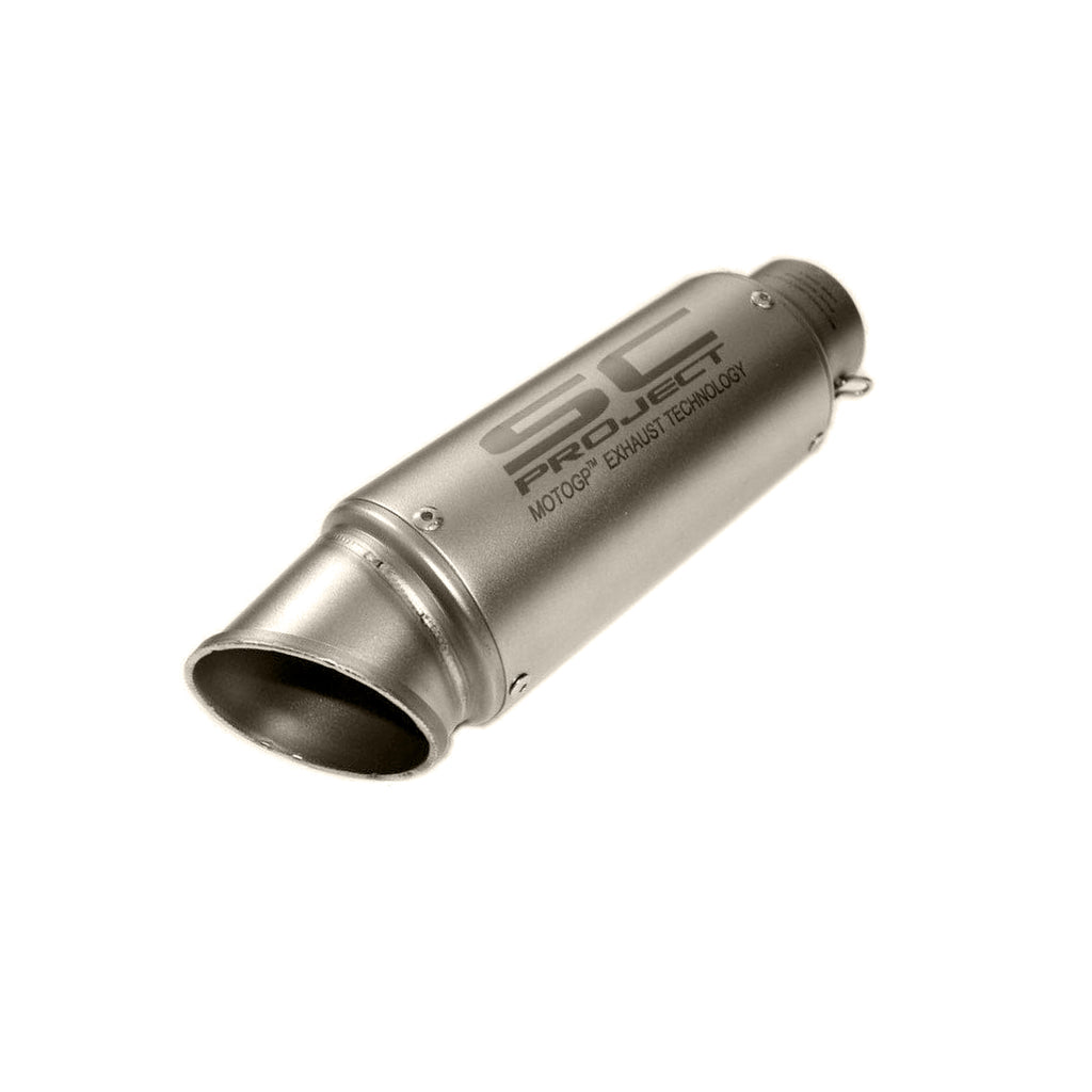 Premium Universal Bike Modified Exhaust Muffler Silencer Silver_1