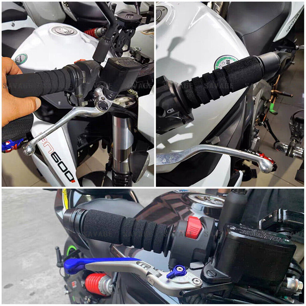 PAIR OF SAVAGE HANDLEBAR GRIPS COVER SLIP 22MM, BLACK_4