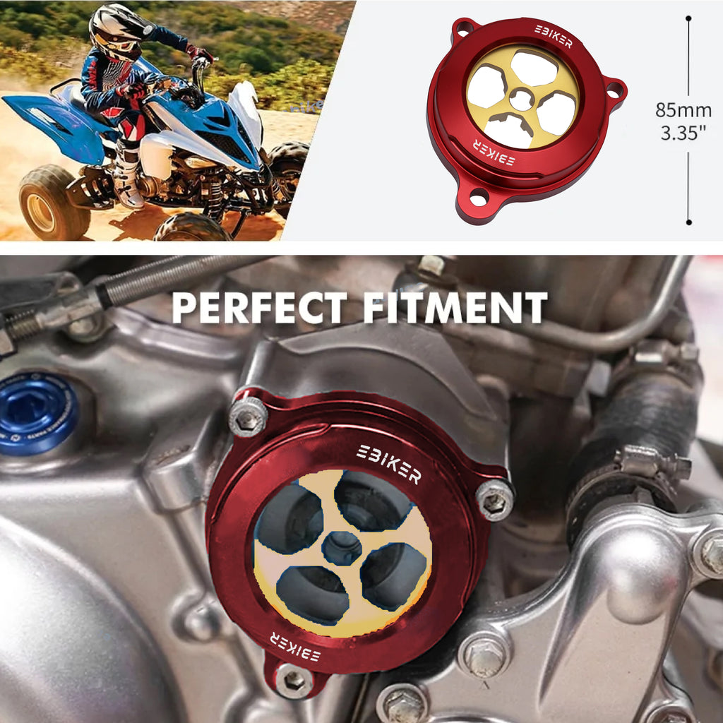 Oil Filter Cover For Yamaha Raptor 700R YFM700R SE 2017-2019 700 YFM700 2013 2015-2019 - Red_4