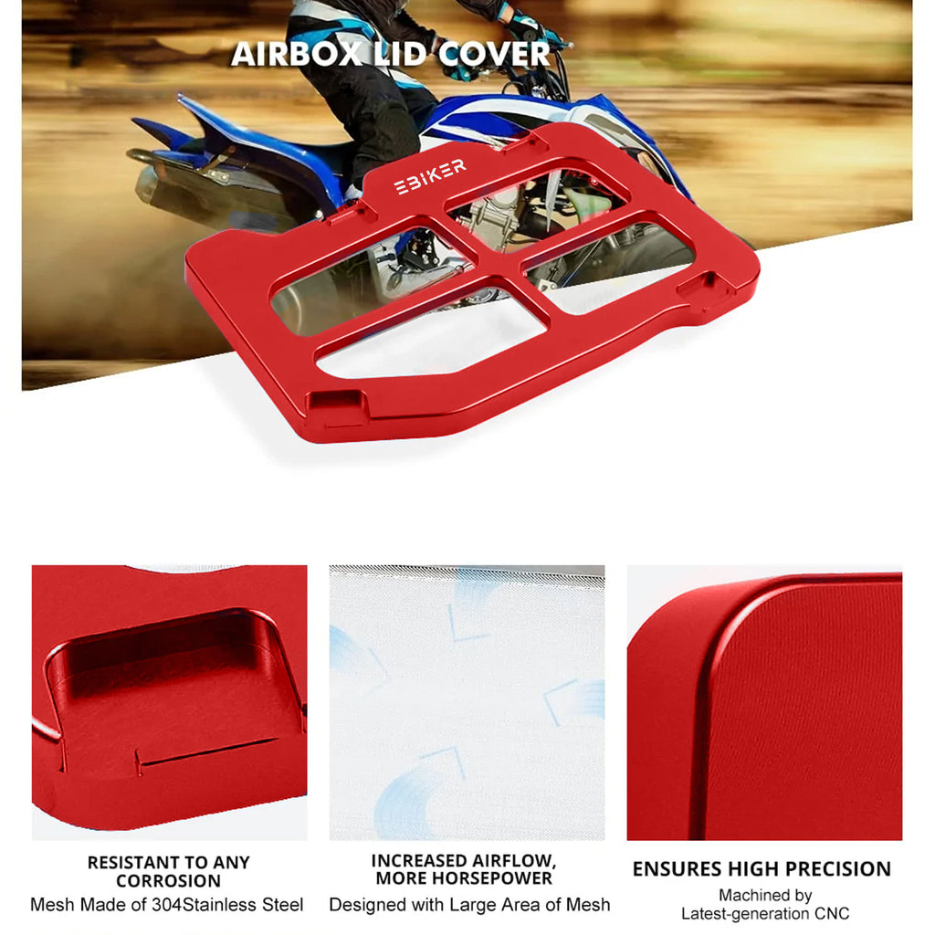 Airbox Lid Cover For Yamaha Raptor 700R 700 06-2021 - Black, Blue & Red_15