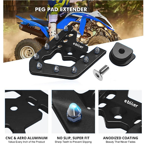 Enlarge Rear Brake Pedal Lever Extension Extender  black_5